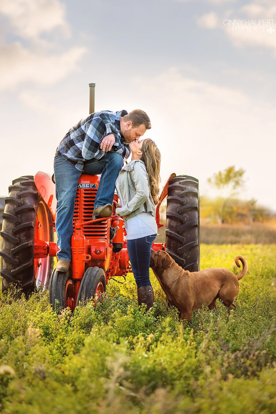 ginny haupert photography aurora, colorado, engagement, denver, rustic, country, tractor