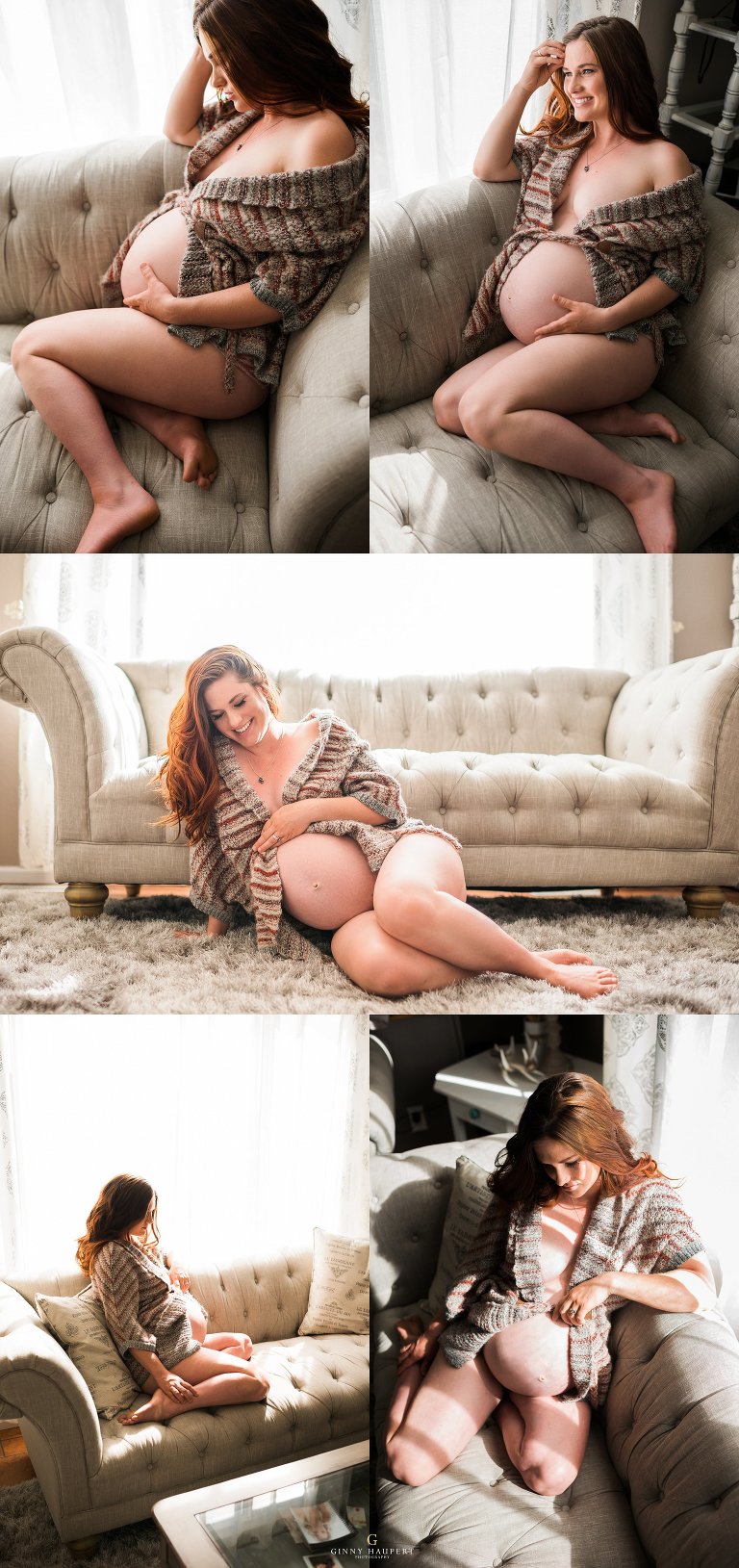 lifestyle intimate boudoir maternity photography mom in calvin