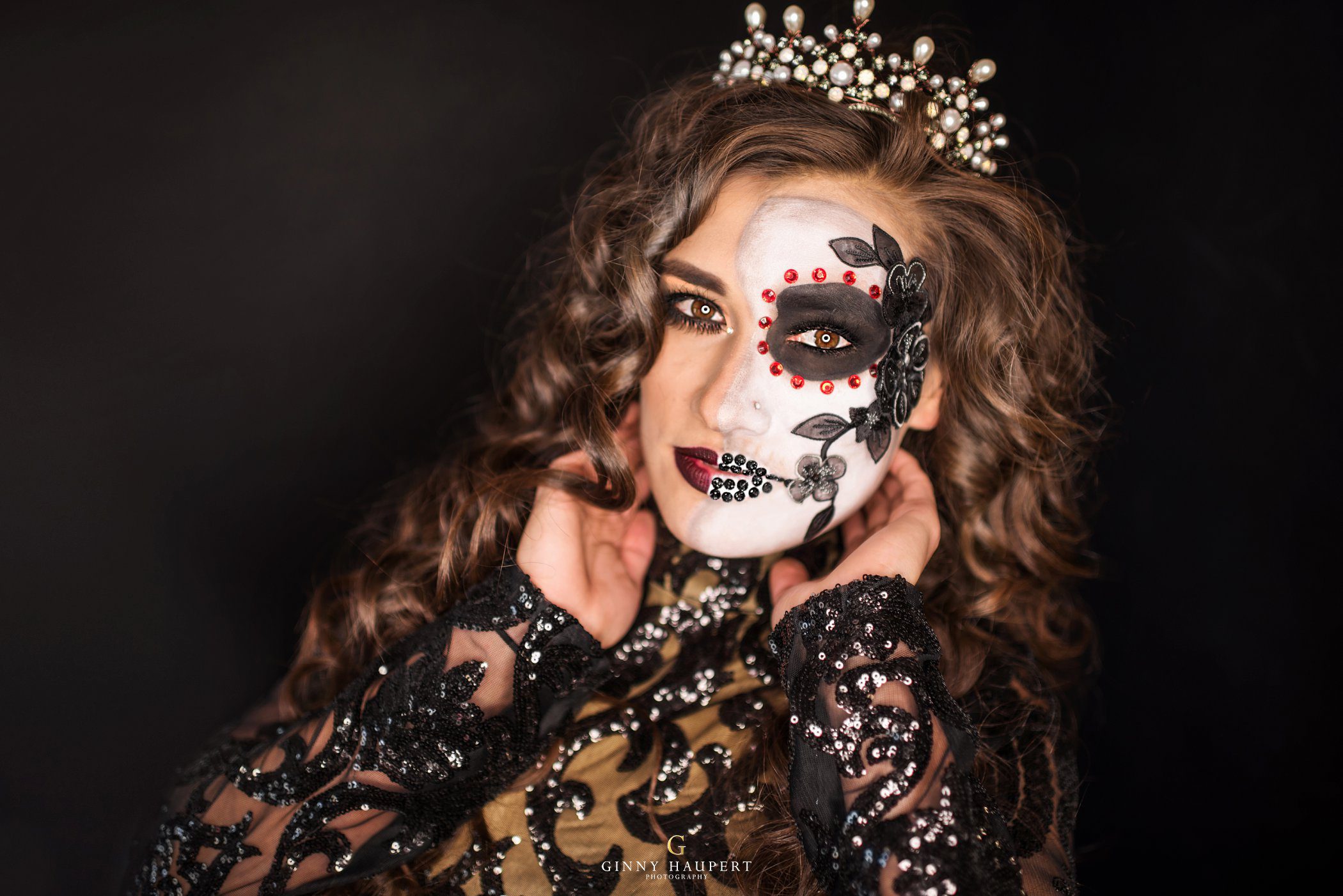 sugar skull halloween makeup