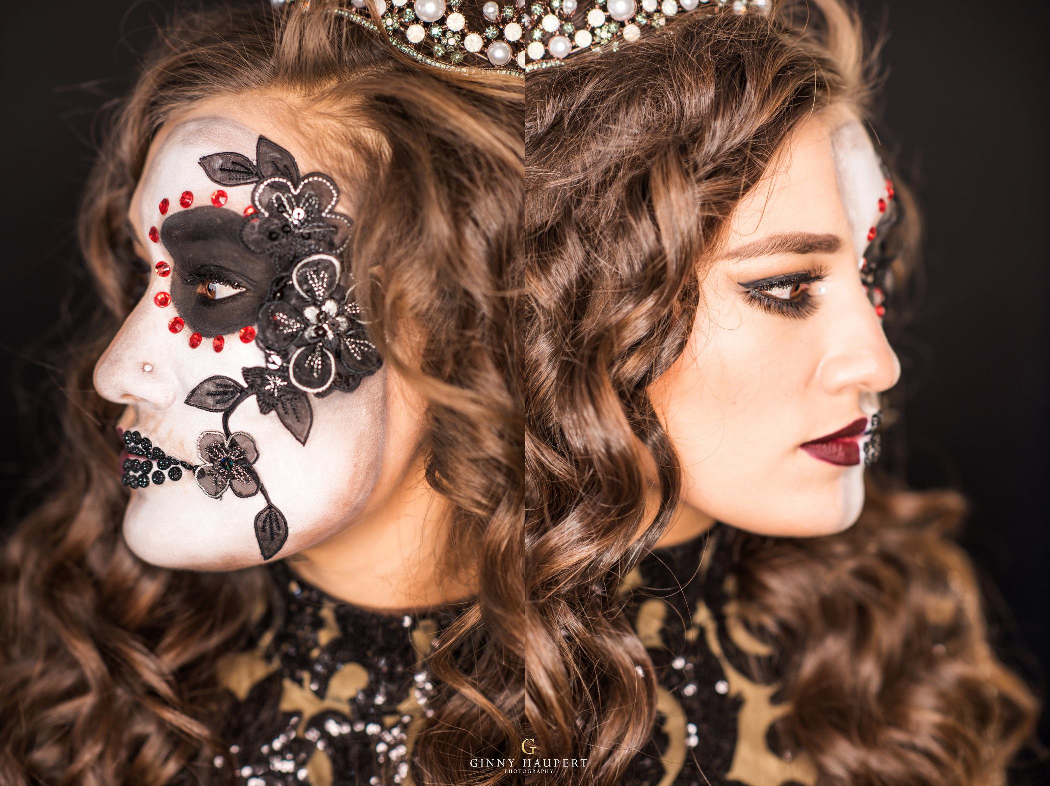 sugar skull halloween makeup