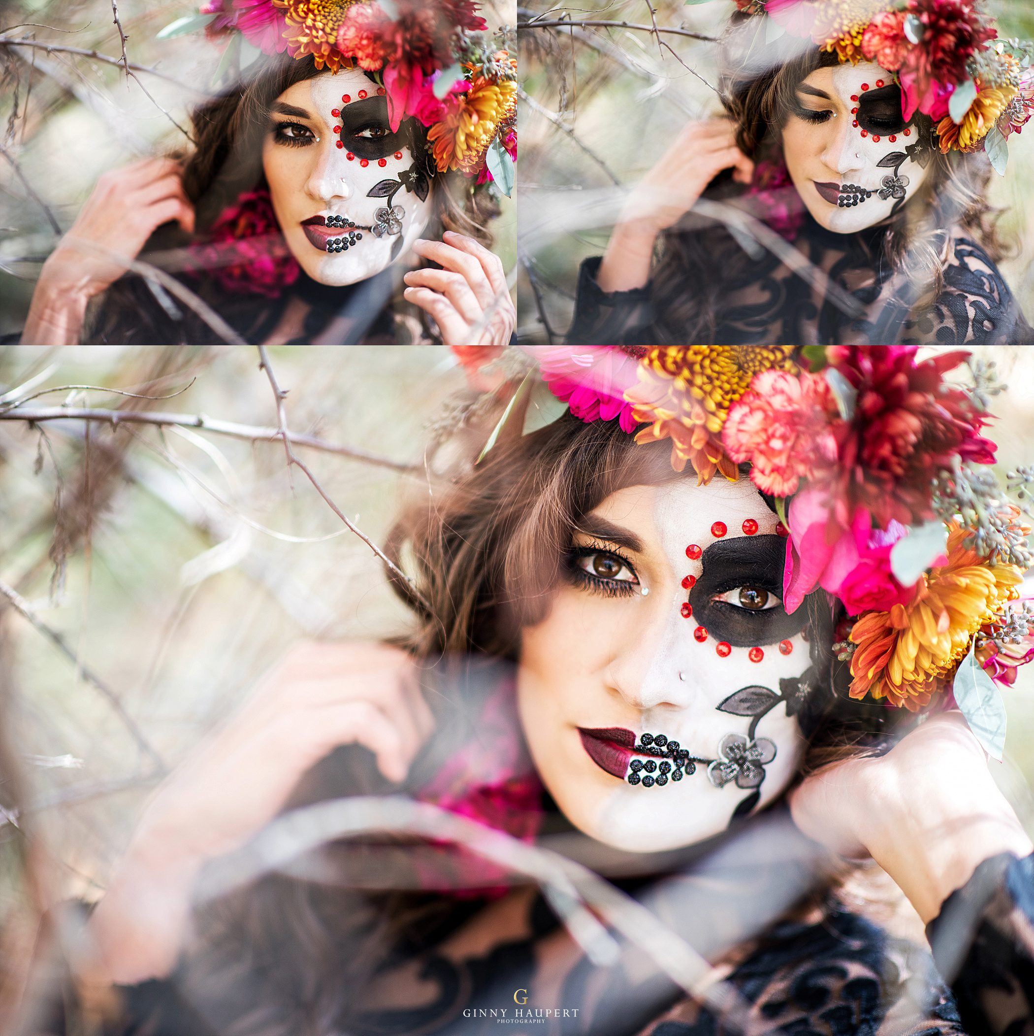 sugar skull photoshoot makeup