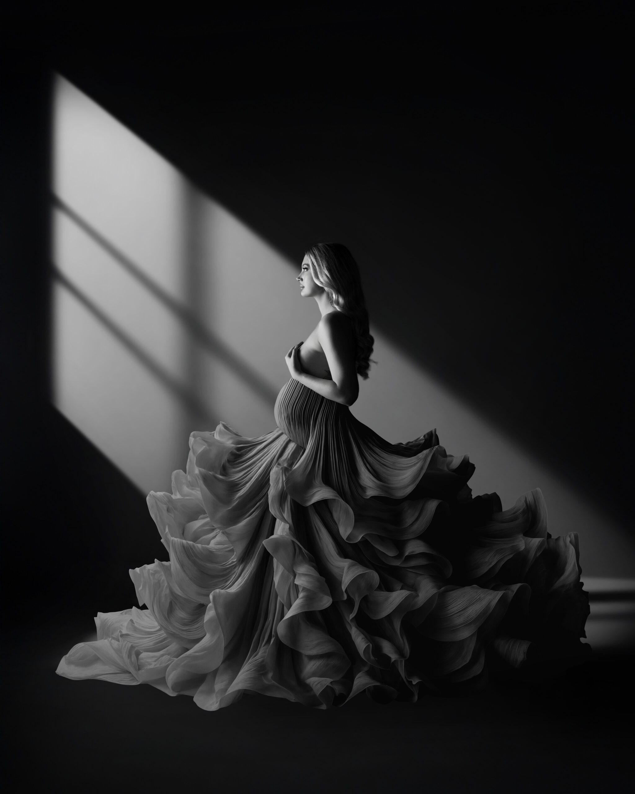 denver maternity photographer, photos, studio, gowns, hair and makeup, colorado springs, castle rock, best, top