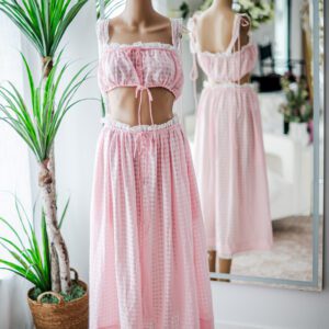 For Love and Lemons Gingham Plaid Sundress (M)