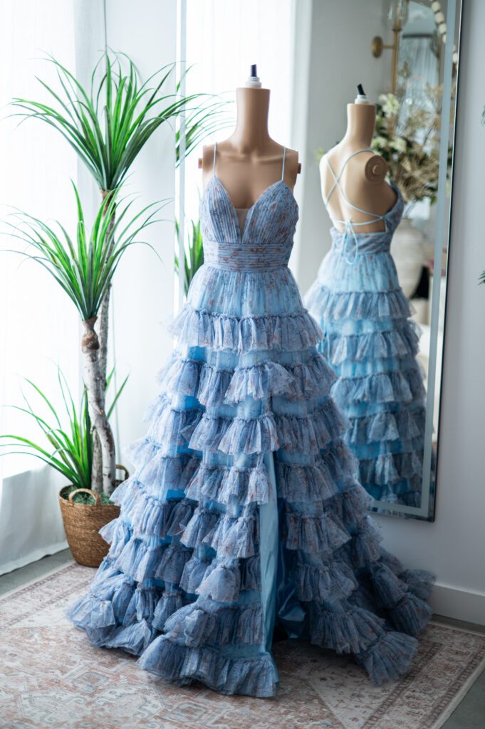 Jovani Periwinkle Floral Ruffle Tulle Gown (2)