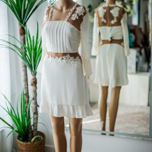 For Love and Lemons Boho Long Sleeve White Dress (L)