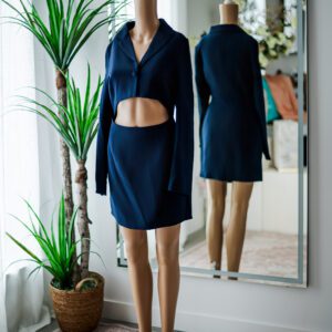 Super Down Navy Suit Dress (M)