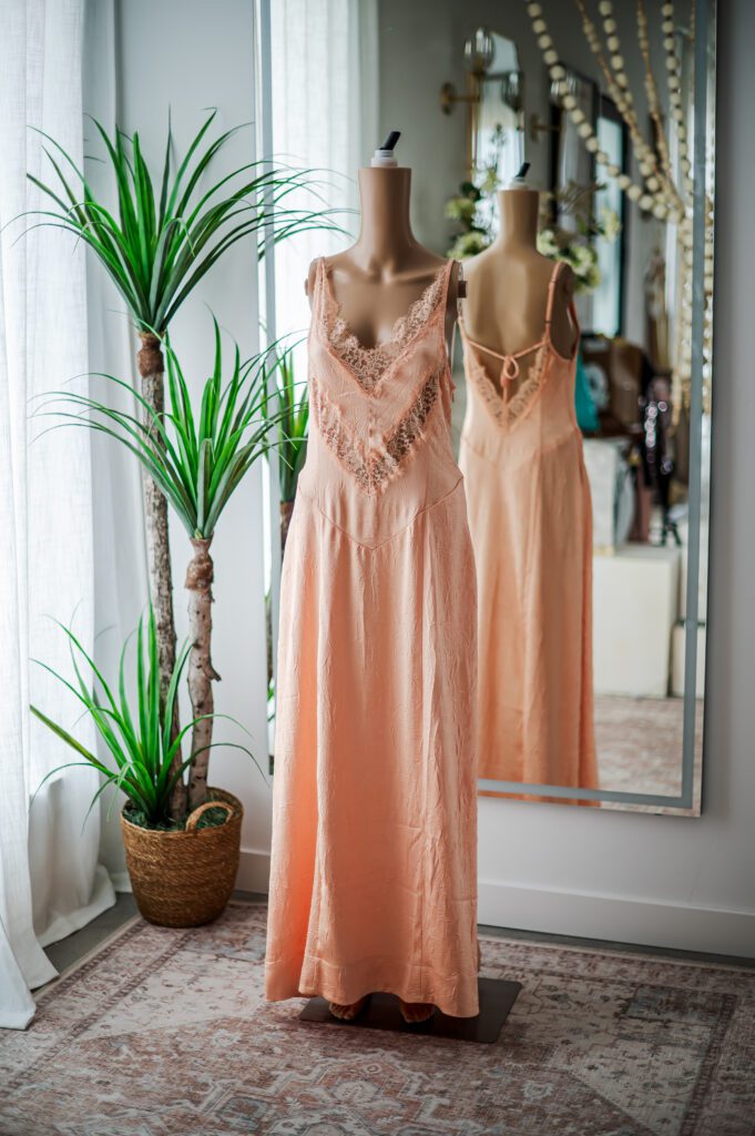 For Love and Lemons Peach Slip Dress ()