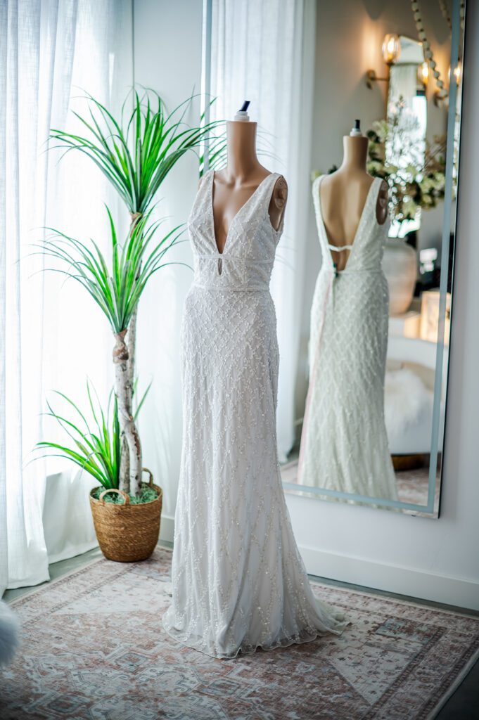 Mac Duggal White Beaded Long Gown (6)