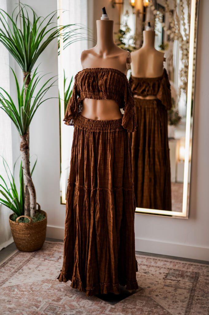 Reclaimation Brown 2 Piece Cotton Dress (S-XL)