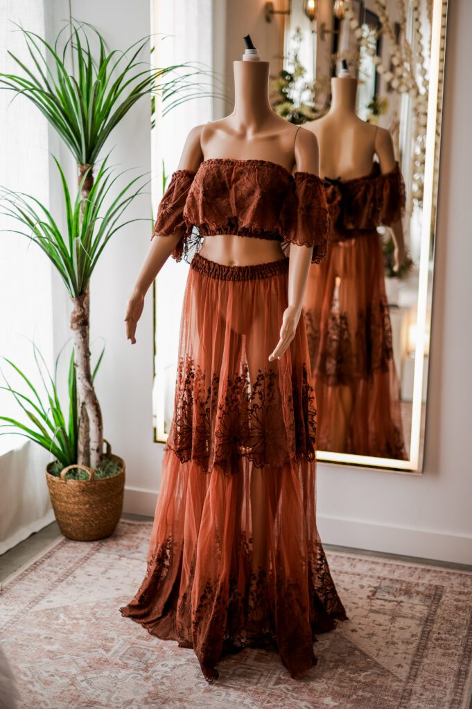 Reclaimation Brown Lace 2 Piece Dress (S-XL)