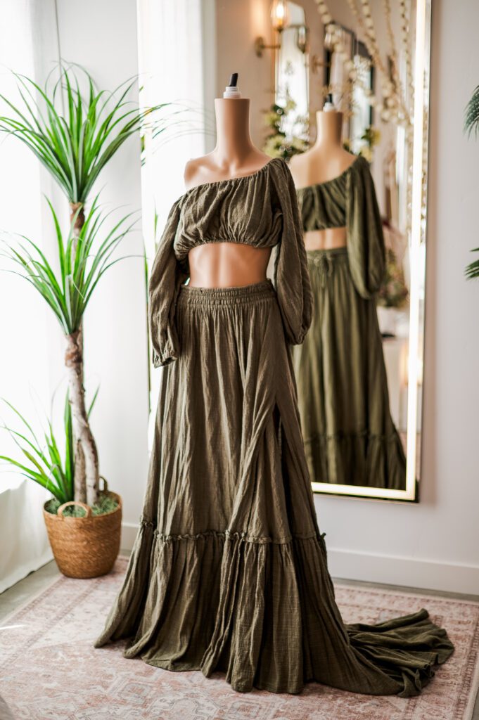 Reclaimation 2 Piece Olive Green Dress (S-XL)