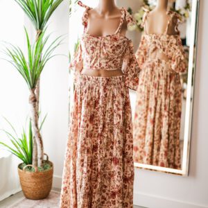 Reclaimation 2 Piece Cream Floral Dress (S-L)