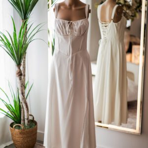 White Milkmade Corset Midi Dress (S-XL)