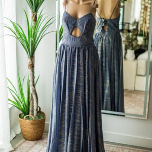 Mac Duggal Blue-Gold Dress-8