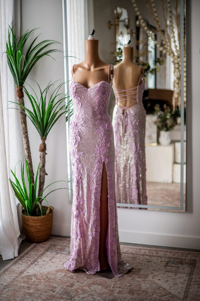 Jovani Ice Pink Sequin Fitted Corset back Gown-8