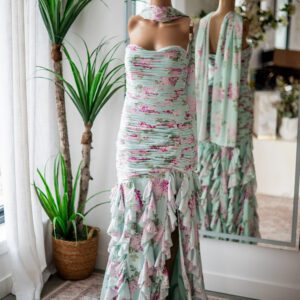 Jovani Sea Green Floral Mermaid Gown-8