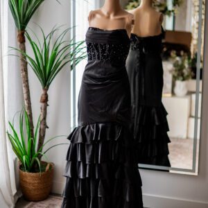 Black Corset Mermaid Gown-4
