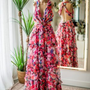 Mac Duggal Pink Floral Multi-10