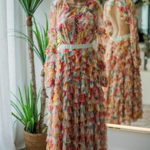 Mac Duggal Floral Pleated Midi-6
