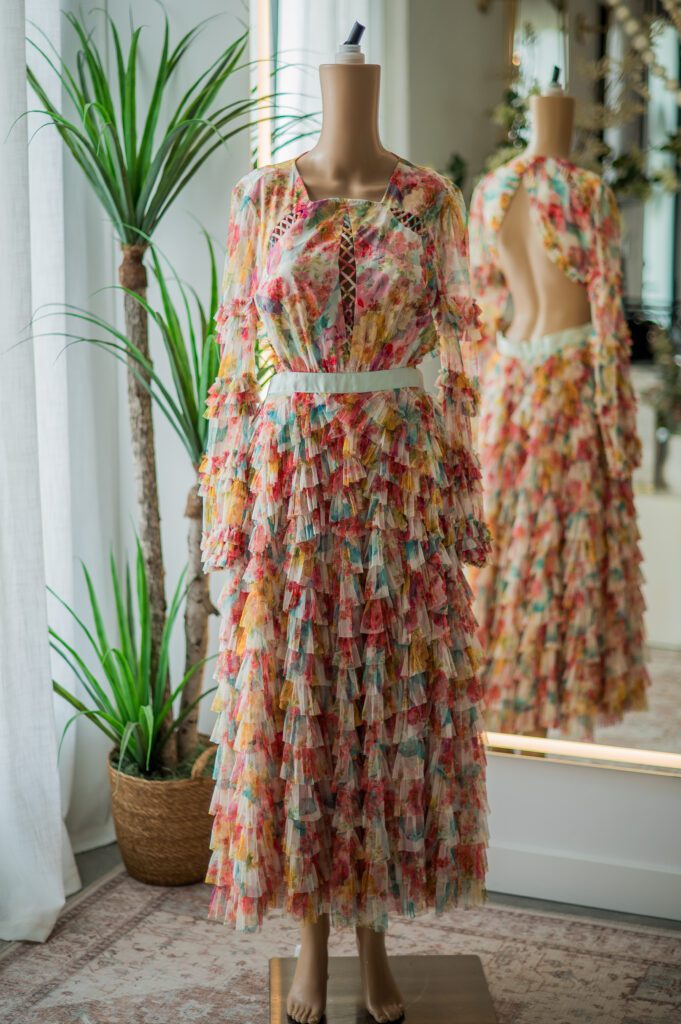 Mac Duggal Floral Pleated Midi-6