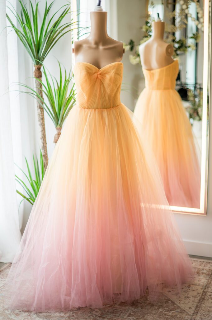 Mac Duggal Sunset Tulle Strapless Gown-6