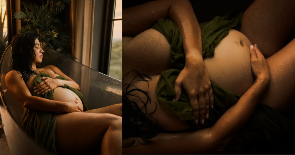 bath, tub maternity session, inspo, photoshoot, denver, colorado